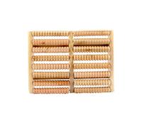 SOIMISS Rouleau de Massage en Bois Pieds à 8 Rangées Masseur de Points de Pression par Acupuncture Soulage Tension Plantaire et Talon Améliore Circulation Sanguine pour Relaxation