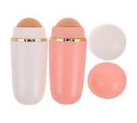 SOIMISS Rouleaux Absorbant Le Sébum Visage En Pierre Volcanique 2 Pièces Compactes Blanc Et Rose Pour Peau Sensible Contrôle Huile Soin Facial Portatif