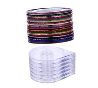 SOIMISS Rubans Adhésifs Nail Art 38 Pcs Kit 32 Couleurs Bande De Ruban De Marquage Autocollante Décoration Ongles Transparent Usage Diy Manucure Professionnelle