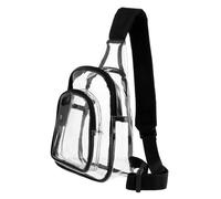 SOIMISS Sac Bandoulière Femme Transparent PVC Sac à Main Ajustable pour Voyage Cabine Extérieur Clair pour Stade et Running
