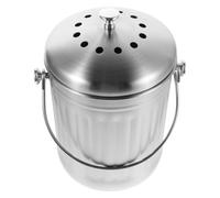 SOIMISS Seau à Compost pour Plan de Travail Bac à Déchets Alimentaires Acier Inoxydable avec Couvercle Filtre à Inodore pour Épluchures et Restes de Légumes