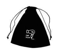 SOIMISS Sèche-cheveux En Flanelle Voyage Stockage De Rangement Pour Sèche-cheveux Mallette De Transport Pour Sèche-cheveux Cordon De Serrage Du De Sèche-cheveux Black