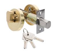 SOIMISS Serrure à Pêne Dormant Alliage de Zinc pour Porte Intérieure à Clé, Verrou de Sécurité Robuste, Serrure Simple Cylindre, Usage Chambre et Porte D’entrée, Pack Clé Inclus,