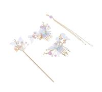 SOIMISS Set d’Accessoires de Coiffure Vintage Bleu avec Ornements en Forme d’Insecte Épingle à Cheveux et Peignes Chinois Anciens pour Filles Décoration Facile pour Mariages et Fêtes