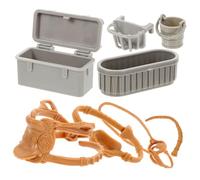 SOIMISS Set de Accessoires Miniatures de Décor de Ferme Simulée pour Garçon Fille Modèle DIY de Jardin Compact et Réaliste pour Aménagement de Mini Ranch