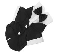 SOIMISS Small Dog Tuxedo Outfit Costume with Prince Bow Tie Formal Pet Wedding Suit Set for Small Dogs for Christmas Halloween Birthday and Party Events