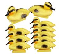 SOIMISS Statues de Canard Flottant 10 Pièces Décoration de Jardin Mignonne Figurines en Plastique Accessoires d'Étang pour Intérieur et Extérieur Ornements Ludiques