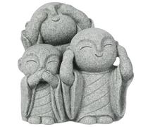 SOIMISS Statuette Jizo pour Aquarium Poisson Betta, Décoration Japonaise en Résine Gris-Vert, Cachette Aquarium Compacte, Ornement Jardin Aquatique Zen, Accessoire Décoratif Intérieur