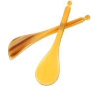 SOIMISS Stylo d'Acupuncture Manuel Outils de Massage Visage et Yeux 2 Pièces Corne Naturelle Tige de Massage Compacte Bâton de Grattage pour Relaxation Soins Peau Transport Facile