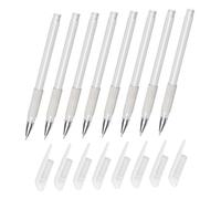 SOIMISS Stylo Marqueur De Peau Étanche Professionnel 8 Pièces Pointe Fine Plastique Blanc Pour Maquillage Permanent Sourcils Visage Usage Beauté