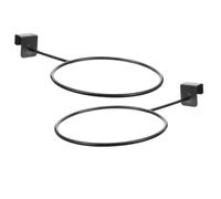 SOIMISS Support de Basket-Ball en Fer Noir, Rangement et Présentation Gain de Place 2 Pièces Présentoir à Basket-Ball pour Ballons et Casques, pour Chambre et Boutique