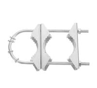 SOIMISS Support de Fixation en Fer Argenté Boulon M6 U pour Mât D'antenne Extérieure, Installation Facile et Résistance à L'usage Intensif, pour Électronique et Construction
