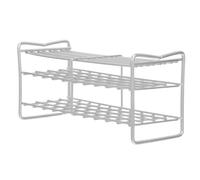 SOIMISS Support de Tubes à Essais Structure Ouverte pour Organisation en Acier Inoxydable Argenté 40 Trous les Environnements de Laboratoire Chimique