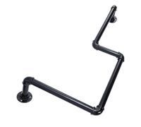 SOIMISS Support D'étagère Murale en Fer Noir Style Rétro, Étagère de Rangement DIY, Gain de Place et Haute Fiabilité Cuisine ou Salle de Bain