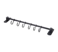 SOIMISS Support Mural pour Ustensiles de Cuisine sans Perçage Rack avec Crochets Amovibles Rangement Aluminium Auto Adhésif Organiseur Pratique et Gain de Place pour Accessoires de