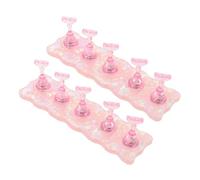 SOIMISS Support pour Manucure Magnétique en Plastique Rose, Design Long Vague Stylé, Résiste la Déformation, pour Usage à Domicile et Fêtes