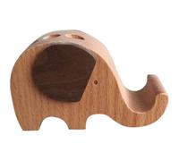 SOIMISS Support Téléphone Portable en Bois Forme Éléphant Mignon Porte-Stylo et Porte-Cartes Bureau Accessoire Électronique Bureau Décoratif Stable et Multifonction pour Smartphone