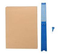 SOIMISS Tablette D’écriture Braille 4 Lignes 28 Cellules en Plastique Solide Bleu Foncé, Kit Éducatif avec Stylet et 20 Feuilles de Papier, Outil D’apprentissage Braille pour Malvoyants,