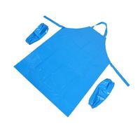 SOIMISS Tablier de Travail Imperméable Tpu Bleu 110X80 CM avec Manchons Anti-Huile Résistants à L’Usure Protection Étendue des Bras Cuisine Nettoyage et Jardinage Ensemble Unisexe