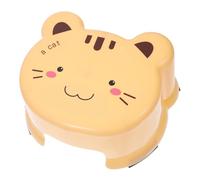 SOIMISS Tabouret Garçon Fille Cartoon Antidérapant Jaune Petit Escabeau Plastique Épais pour Salle de Bain Réducteur Toilette Pratique et Portable