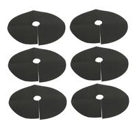 SOIMISS Tapis De Barrière Anti-Mauvaises Herbes en Tissu Non Tissé pour Jardin, Lot De 6 Set De Pièces Ø52 Cm avec 20 Piquets, Protection des Plantes Et Contrôle des Mauvaises Herbes