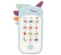 SOIMISS Téléphone Éducatif Musical pour Garçon Fille de Simulation Bleu Aux Morsures pour Développement Précoce et Intelligence des Tout Petits