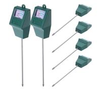 SOIMISS Testeur de Sol Portable en Métal et Plastique 6 Pièces Vert Facile à Utiliser pour Plantes D'intérieur et Aménagement Paysager pour Jardins D’Hiver et Plates-Bandes Surélevées