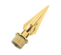 SOIMISS Tête de Mât de Drapeau Plastique Doré Remplaçant pour Mât Extérieur et Intérieur Décorative et Facile à Installer pour Jardin Bureau et Salle de Conférence