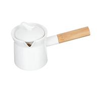 SOIMISS Théière Céramique Blanche avec Poignée Ergonomique et Couvercle Pot à Lait pour Thé et Café Service de Thé pour Maison et Restaurant
