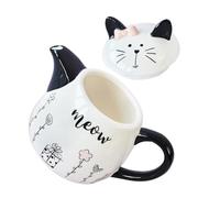 SOIMISS Théière en Céramique pour Infusion de Thés Fleuris Forme Chat Décorative Cartoon, Petite Capacité Portable Présent de Pendaison de Crémaillère