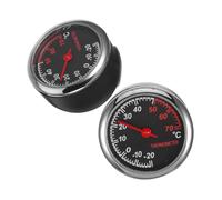 SOIMISS Thermomètre Pour Voiture En Métal Mécanique 2 Pièces, Affichage Clair, Précision Élevée, Thermomètre De Tableau De Bord Automobile, Usage Intérieur Voiture, Compatible Toute Saison