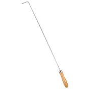 SOIMISS Tisonnier de Feu Portable Acier Inoxydable Crochet Renforcé pour Foyer Intérieur et Extérieur Outil Robuste pour Manipulation Feu et Cendres