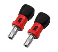 SOIMISS Tournevis à Cliquet Réversible 635 MM Manche Ergonomique et Porte-Embout Hexagonal Lot de 2 Pièces Outil Compact pour Vissage Manuel et Électrique Compatible Embouts