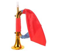 SOIMISS Trompette en Plastique pour Spectacles, Klaxon D'applaudissement Portable, Petite Trompette à Air Comprimé Ruban Bleu et Rouge, Instrument Léger pour Fêtes et Événements Sportifs