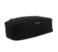 SOIMISS Trousse à Crayons Grosse Capacité en Tissu Oxford Noir Étui Portable Léger avec Double Compartiment Zippé Organiseur Pratique pour Fournitures Scolaires et Papeterie pour