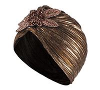 SOIMISS Turban Délicat Pour Femme Turban Doré Chic Chapeau à Volants Élégant Pour Femme