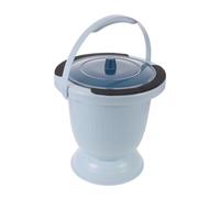 SOIMISS Urinoir Portable en Plastique Bleu avec Couvercle Anti-éclaboussures, Léger et Pratique pour Patients Alités et Personnes Âgées en Milieu Familial ou Urgence Voiture