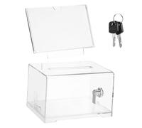 SOIMISS Urne de Vote Acrylique avec Serrure et pour Affiche Boîte à Dons Sécurisée pour Collecte de Bulletins Suggestions et Financement Conteneur Transparent Polyvalent Robuste