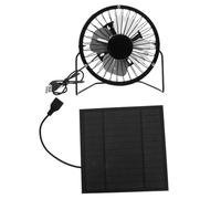 SOIMISS Ventilateur Solaire Ventilateur Extérieur Ventilateur De Refroidissement Portable Fans Dehors Oscillant Énergie Solaire Rechargeable Poulet Cool De Plein Air Ventilateur Usb Noir
