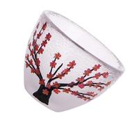 SOIMISS Verre à Vin Vintage Japonais Coupe Saké Peinte Main avec Motif Fleur de Prunier Verre à Pied Élégant pour Spiritueux Thé Eau Style Classique et Raffiné Usage Familial et Festif