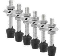 SOIMISS Vis de Serrage à Bascule M8 en Fer Galvanisé et Plastique Argenté, 6pcs Prise Sécurisée et Bords sans Bavures pour Travail du Bois et Menuiserie