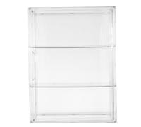SOIMISS Vitrine Empilable en Acrylique Transparente 36X27X13 CM Porte Magnétique Boîte d'Exposition Anti-Poussière à 2 Compartiments pour Objets de Collection et Figurines de Loisirs