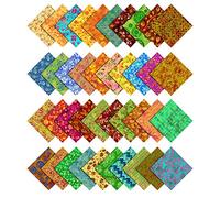 Soimoi Batik Impression Prédécoupé 10 Pouces Pack Charme Carrés Quilting Tissu De Coton Artisanal De Couture Patchwork Bricolage