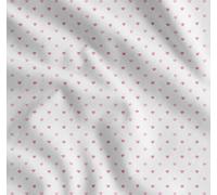 Soimoi Blanc Batiste de Coton en Tissu Rose cœur Tissu Imprime par Metre 42 Pouce Large