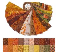 Soimoi Jelly Roll Bandes De Tissu Pour Matelassage, Prédécoupées 2.5" Pour Bricolage, Lot De 40 Bandes Assorties, Rouleau De Gelée Pour Appliques, La Décoration De La Maison- Sérénité D'Automne