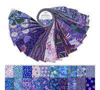 Soimoi Jelly Roll Bandes de tissu pour matelassage,tissu prédécoupé pour bricolage, lot de 40 bandes assorties, rouleau de gelée pour scrapbooking, tissu de matelassage pour la couture-Harmonie bleue