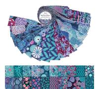 Soimoi Jelly Roll Lot de 40 bandes assorties, bandes de tissu pour le matelassage,les travaux manuels, 100% coton,rouleau de gelée pour le scrapbooking, les loisirs créatifs - Collection Mystic Bloom