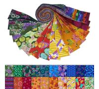 Soimoi Jelly Roll Tissus pour matelassage 40 bandes de 6,3 cm, tissu de matelassage parfait pour les projets d'artisanat, tissu de courtepointe prédécoupé, couverture, tapis - Mosaïque florale