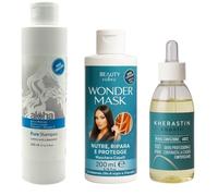 Soin Cheveux Complet Kérastin - Fortifiant et Nourrissant Perte De Cheveux Avec Vitamines, Kératine Et Huile D'Argan - Pour Cheveux Faibles, Cassants Ou Endommagés - Pour Homme et Femme AlohaLabs