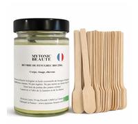 Soin Corporel Beurre de Fenugrec Bio pour Poitrine, Fesses, Hanches, Acné, Cheveux et Visage| Hydratant - Nourrissant | Volumisant | + Spatules en bois | Concentré (250g)